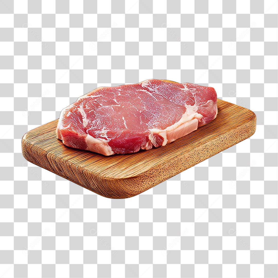 Cortes de Carne em Tábua de Madeira PNG Transparente