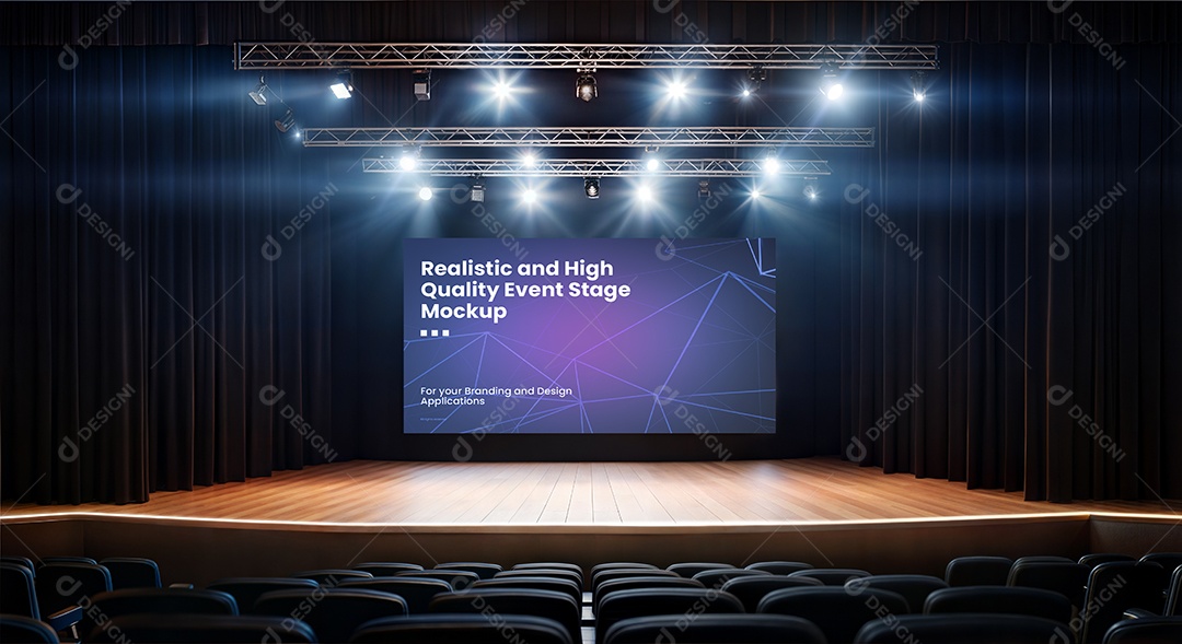 Palco de Evento PSD Mockup Editável