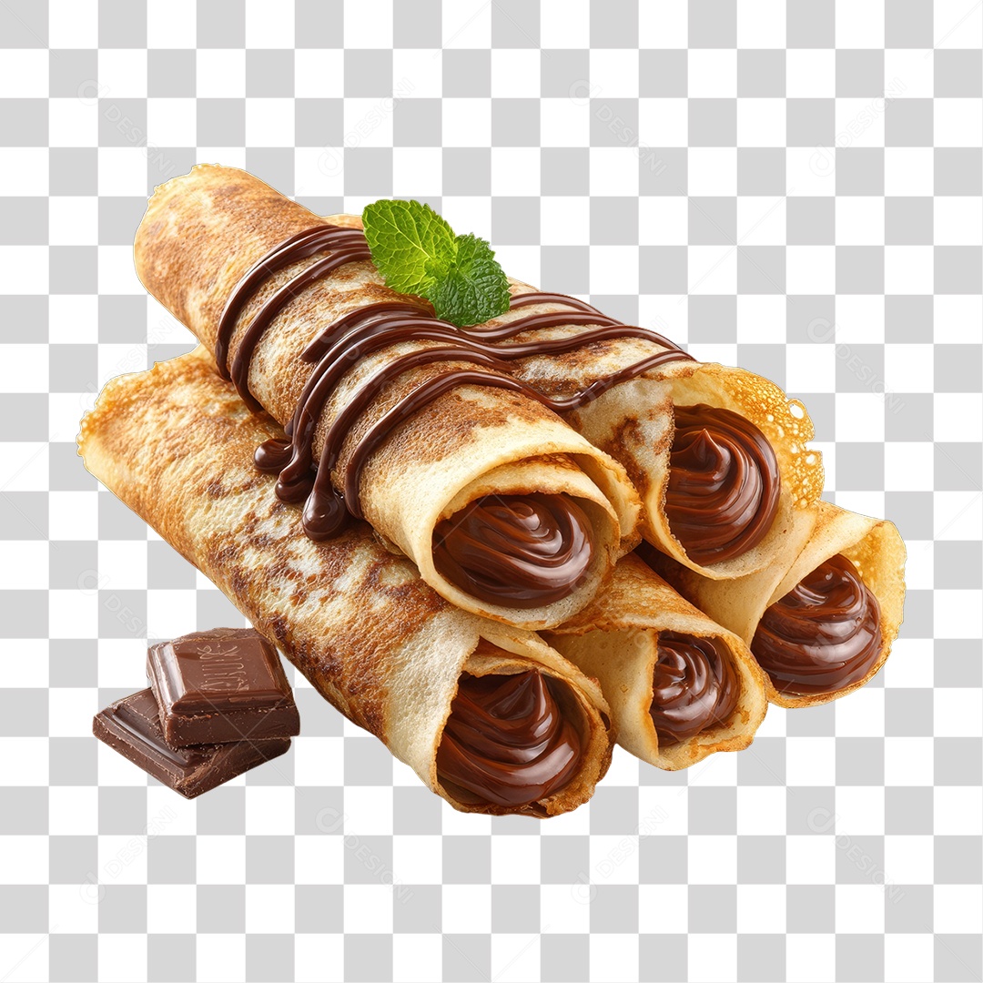 Panqueca Doce Recheada PNG Transparente