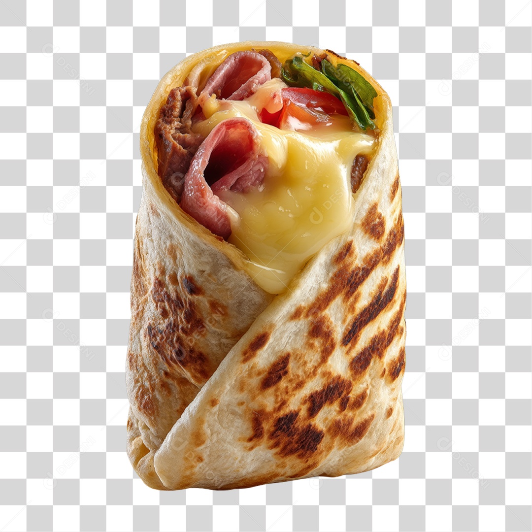 Lanche Shawarma Recheado PNG Transparente
