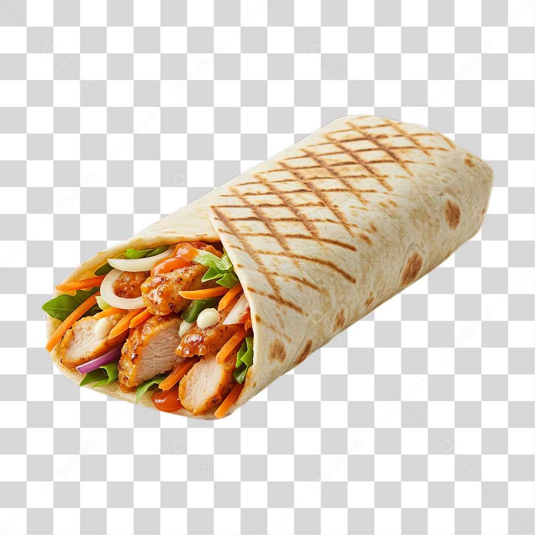 Lanche Shawarma Recheado PNG Transparente