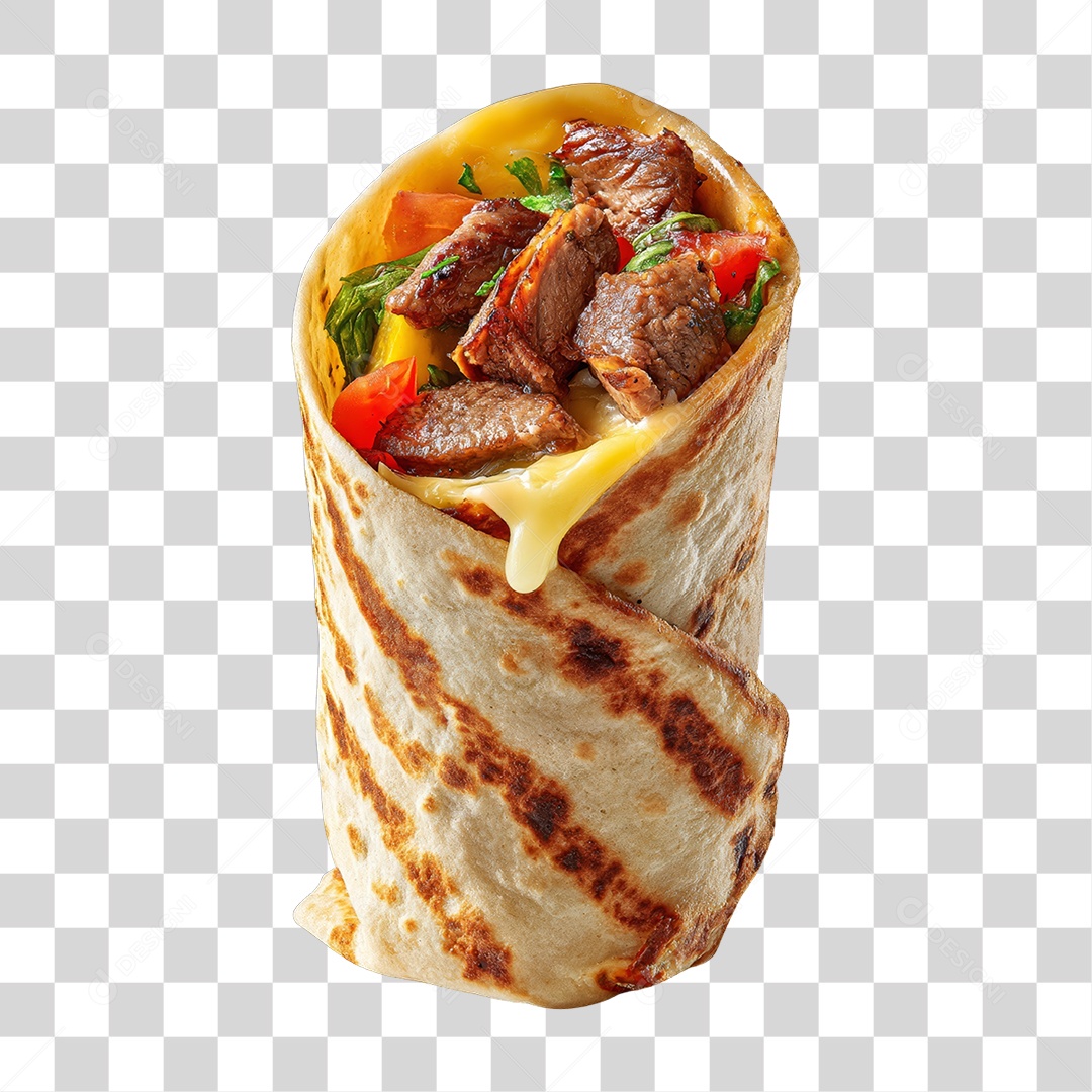 Lanche Shawarma Recheado PNG Transparente
