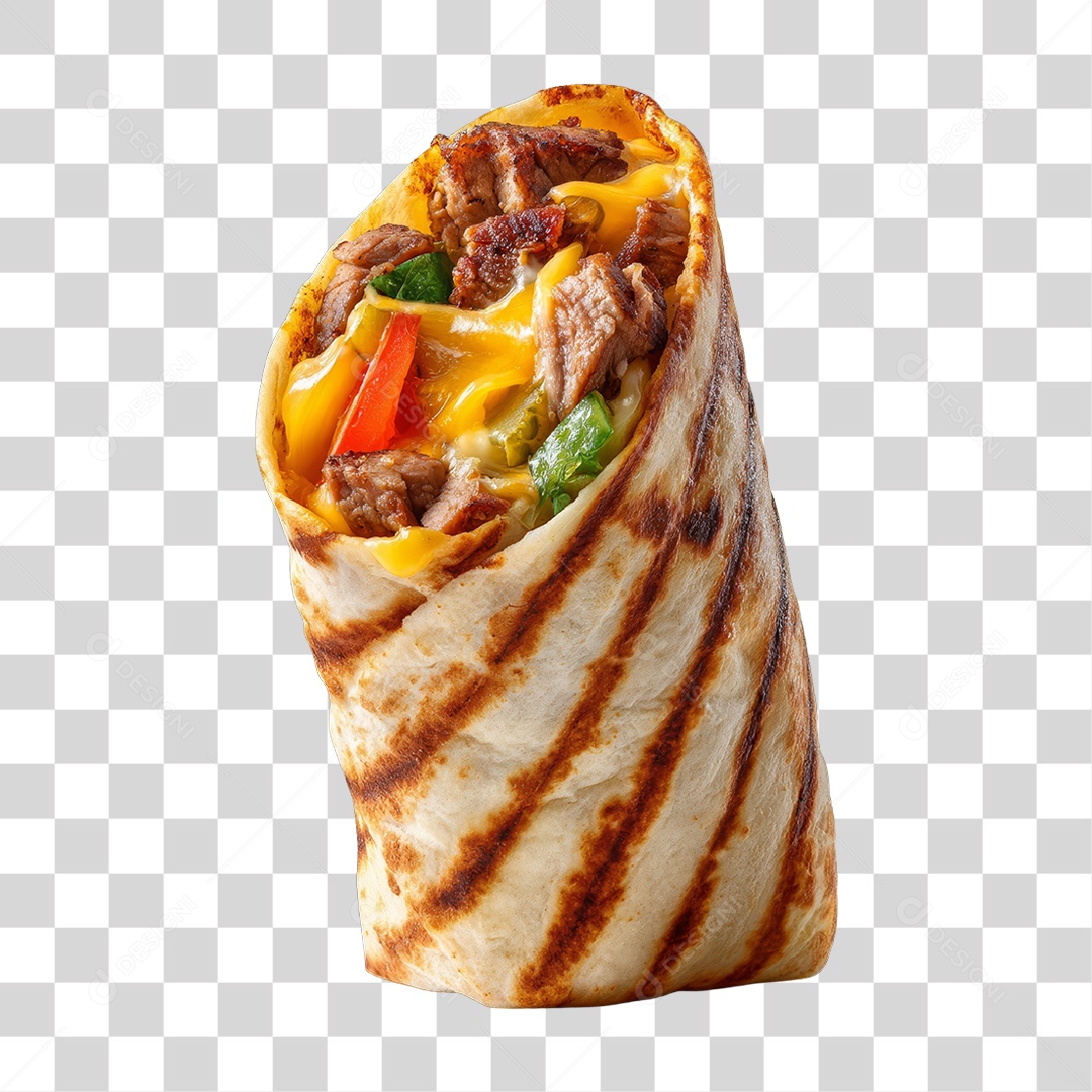 Lanche Shawarma Recheado PNG Transparente