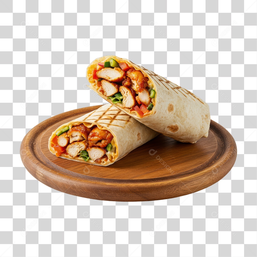 Lanche Shawarma Recheado PNG Transparente