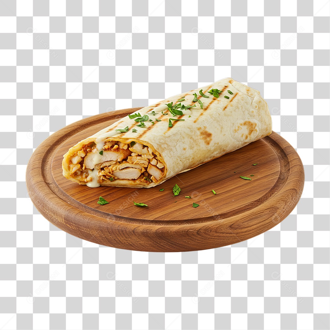 Lanche Shawarma Recheado PNG Transparente