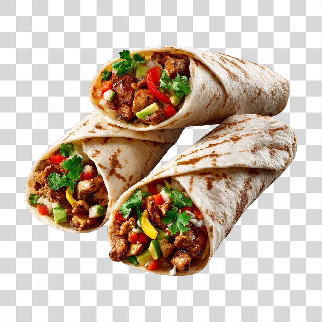 Lanche Shawarma Recheado PNG Transparente