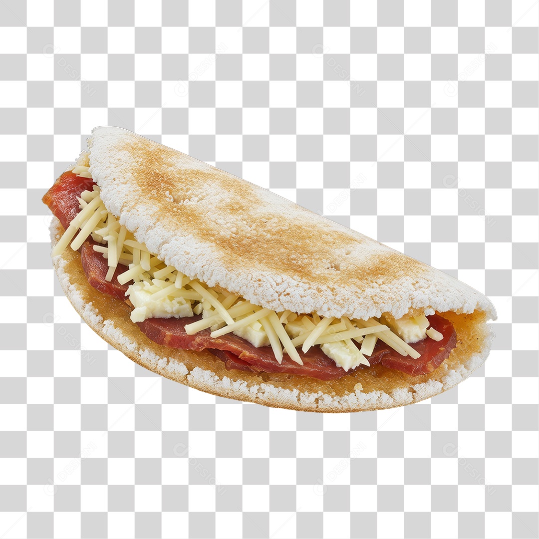 Lanche Tapioca Recheada PNG Transparente