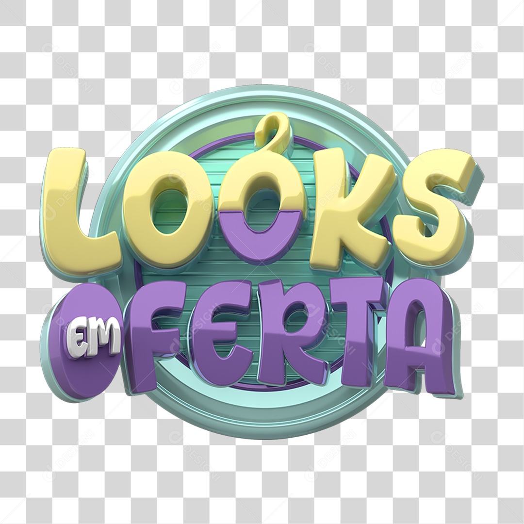 Selo 3D Looks em Ofertas PNG Transparente