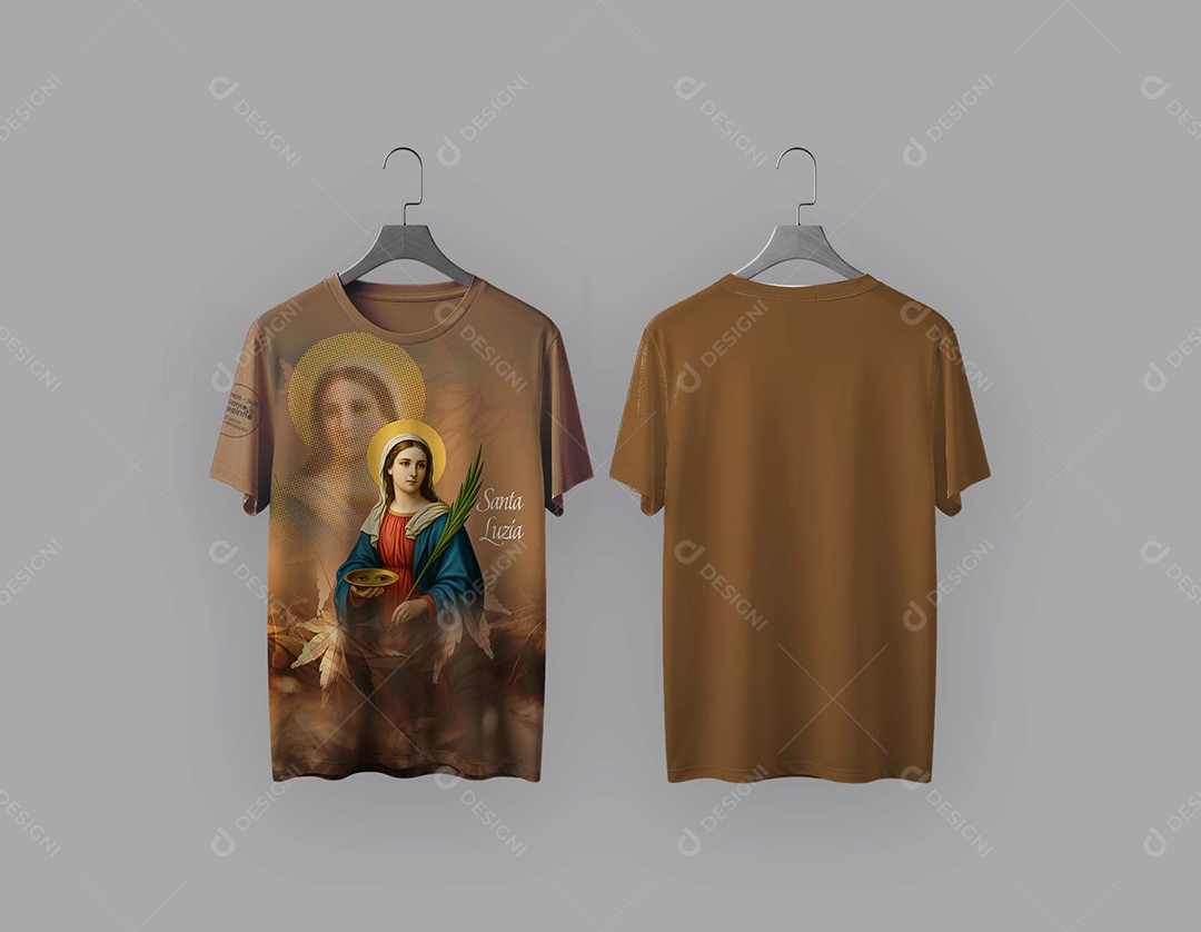 Camiseta de Santa Luiza Mockup PSD Editável
