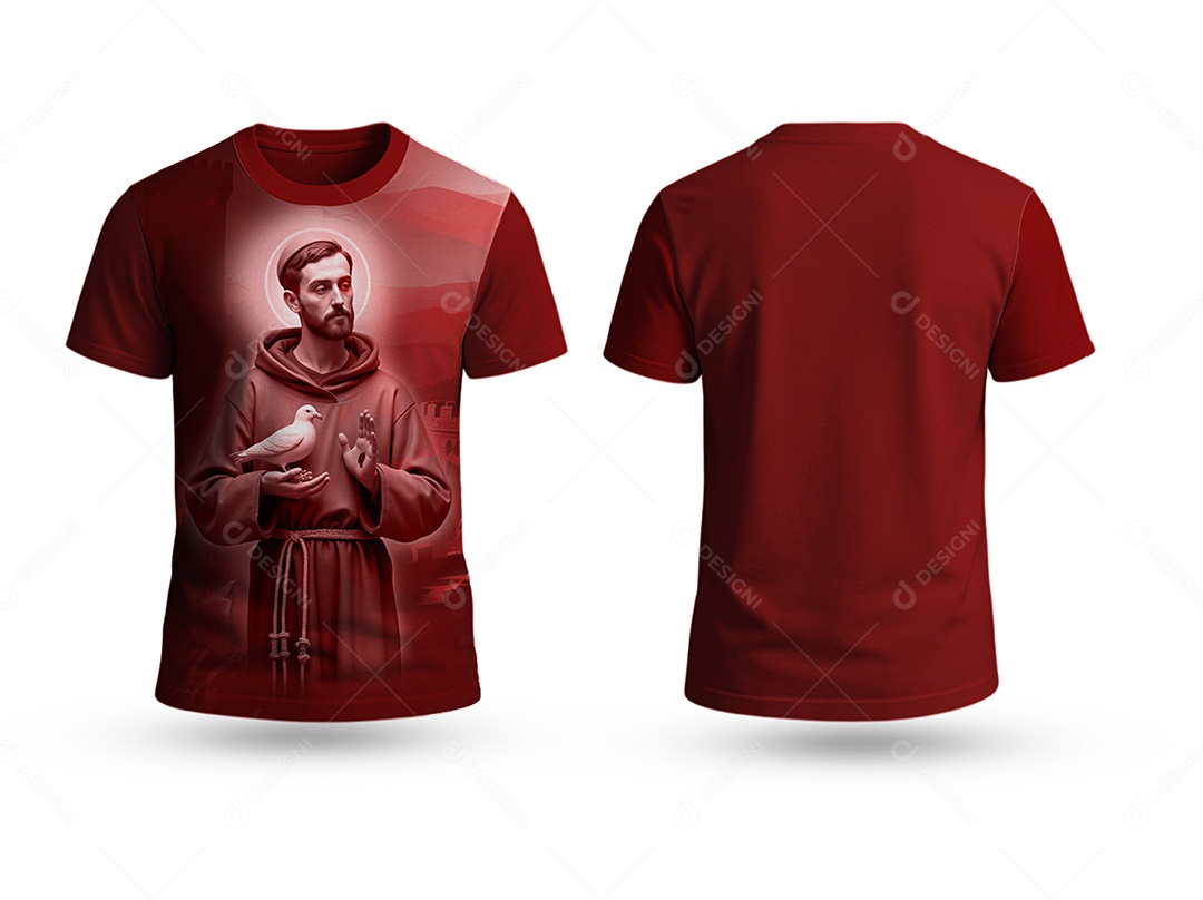 Camiseta de São Francisco Mockup PSD Editável