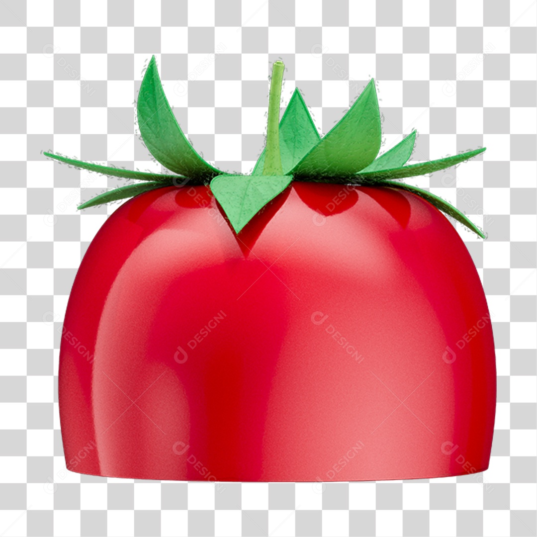 Elemento 3D Doce de Morango PNG Transparente
