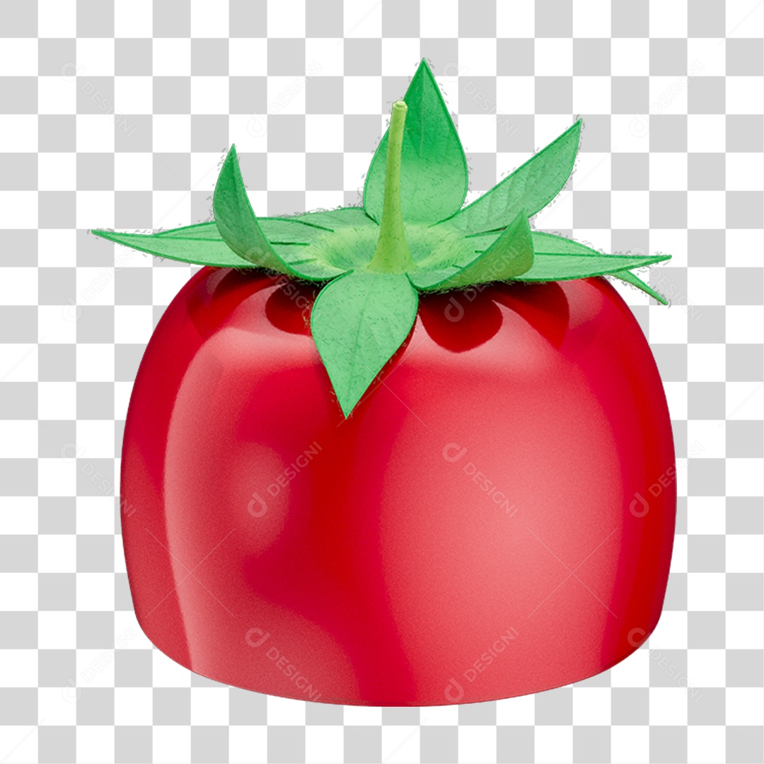 Elemento 3D Doce de Morango PNG Transparente