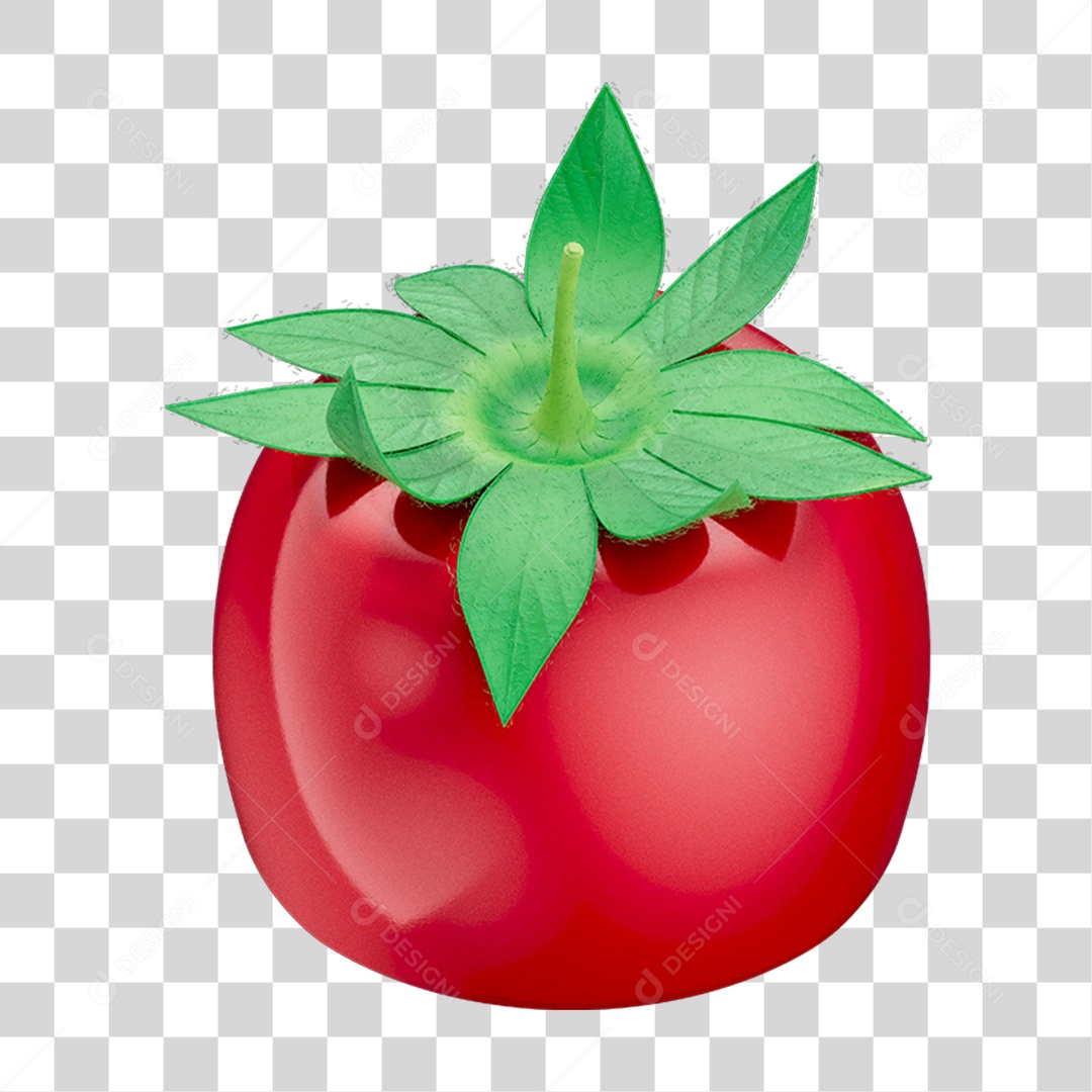 Elemento 3D Doce de Morango PNG Transparente