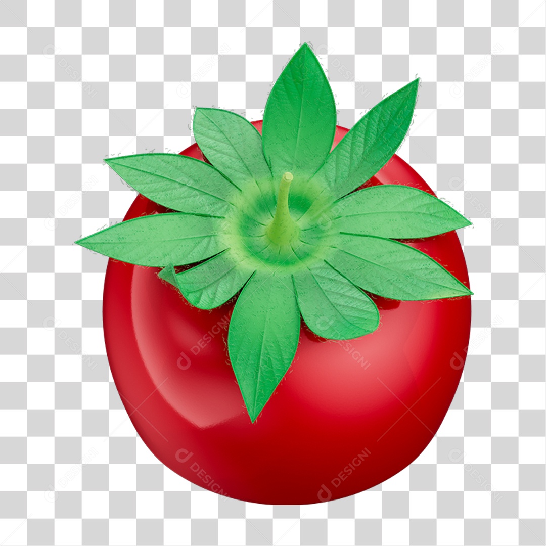 Elemento 3D Doce de Morango PNG Transparente