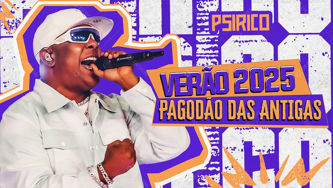 Banner Flyer Verão 2025 Pagodão das Antigas Psirico Social Media PSD Editável
