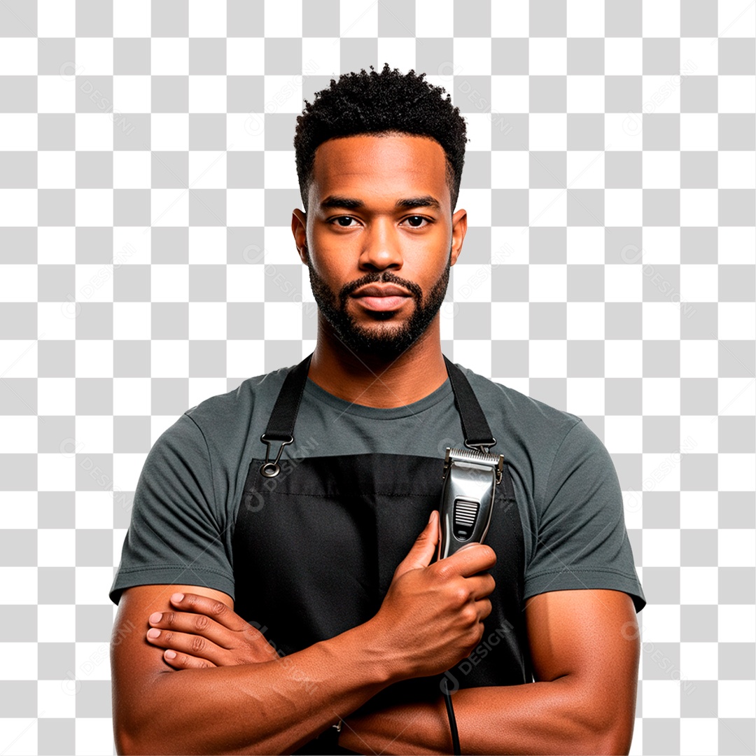 Homem Segurando Maquinha PNG Transparente