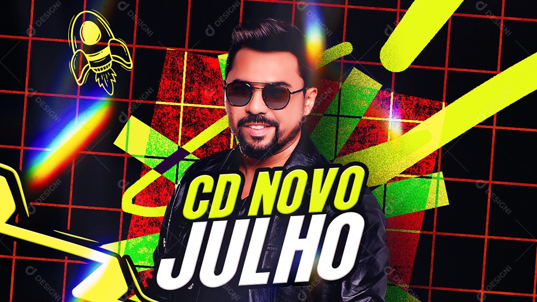 Banner Flyer Show CD Novo Julho Social Media PSD Editável