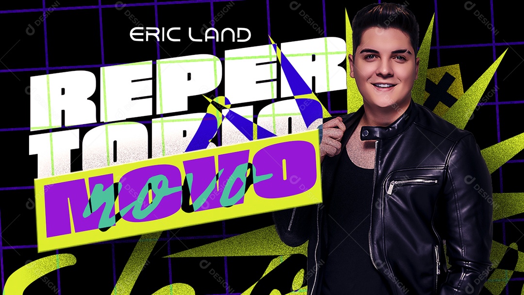 Banner Flyer Show Eric Land Repertorio Novo Social Media PSD Editável