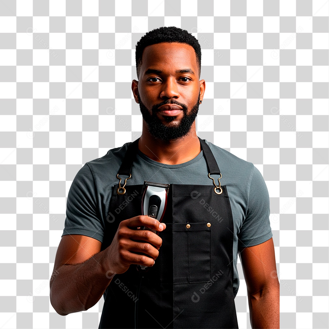 Homem Segurando Maquinha PNG Transparente