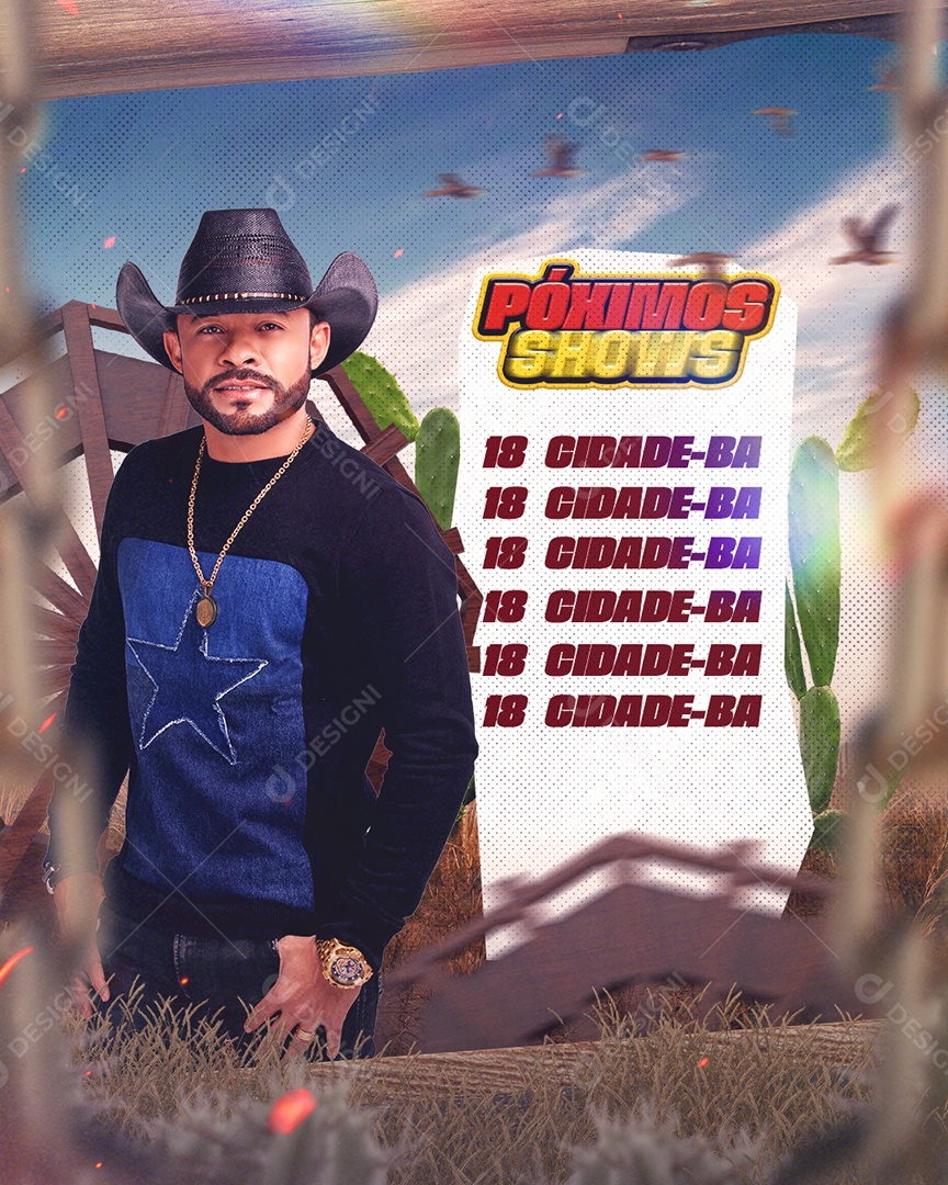 Feed Flyer Póximos Shows Buscapé Social Media PSD Editável