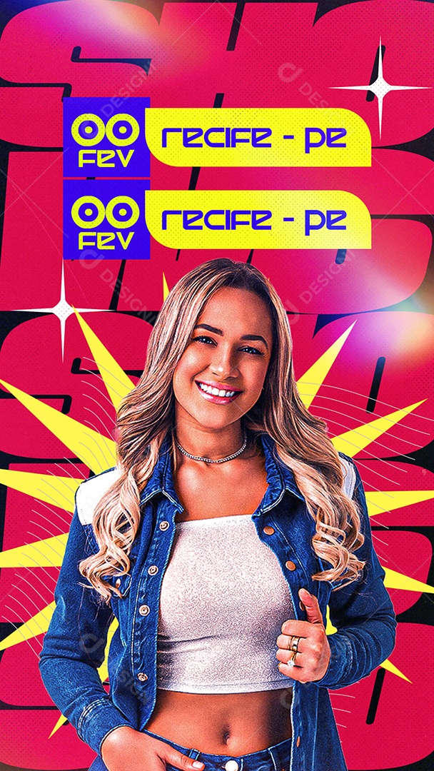 Story Flyer Agenda Shows Recife-PE Social Media PSD Editável