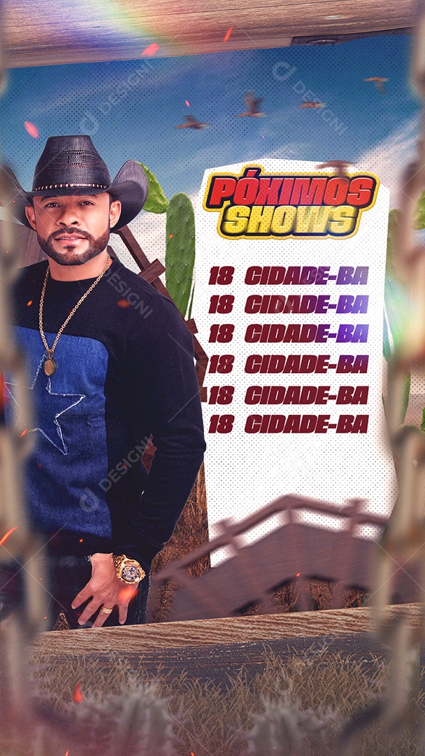 Story Flyer Póximos Shows Buscapé Social Media PSD Editável