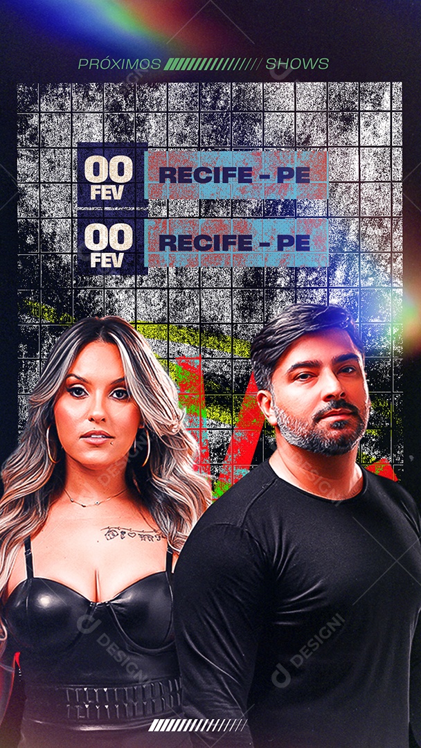 Story Flyer Póximos Shows Recife-PE Social Media PSD Editável