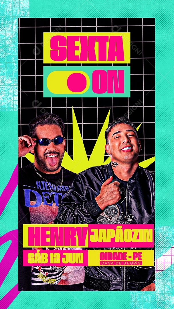 Story Flyer Sexta On Confirmado Henry Freitas e Japãozin Social Media PSD Editável