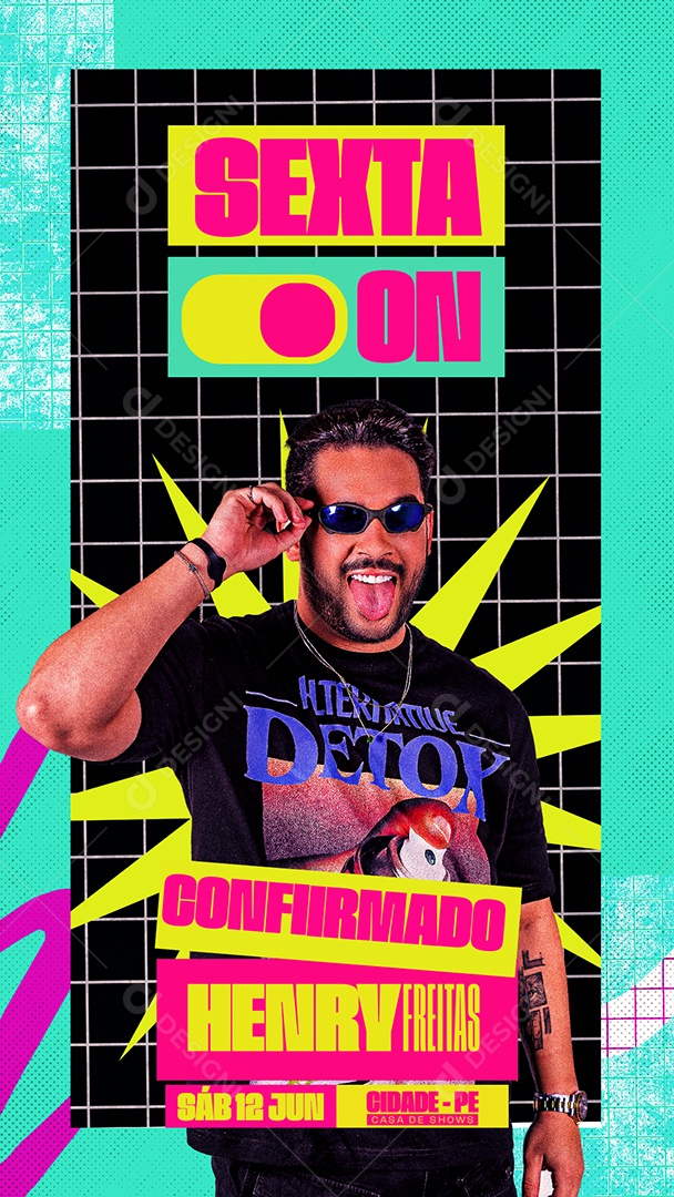 Story Flyer Sexta On Confirmado Henry Freitas Social Media PSD Editável