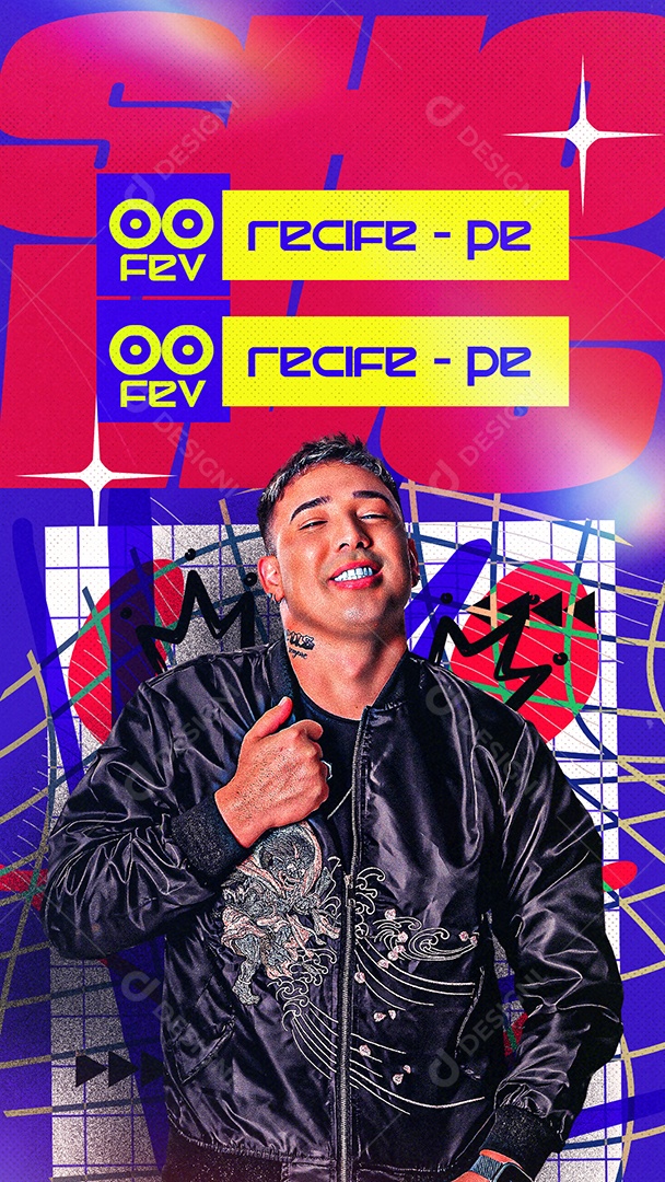 Story Flyer Shows Recife-PE Japãozin Social Media PSD Editável