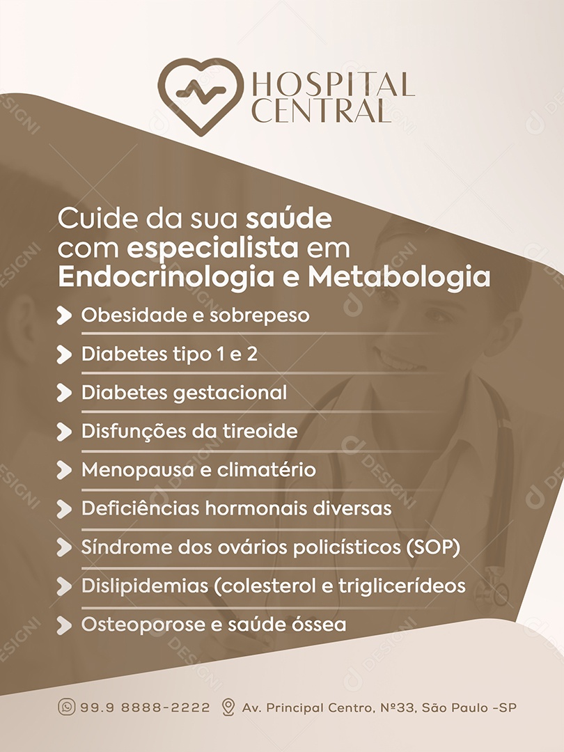 Atendimento Médico Sociais Media PSD Editável