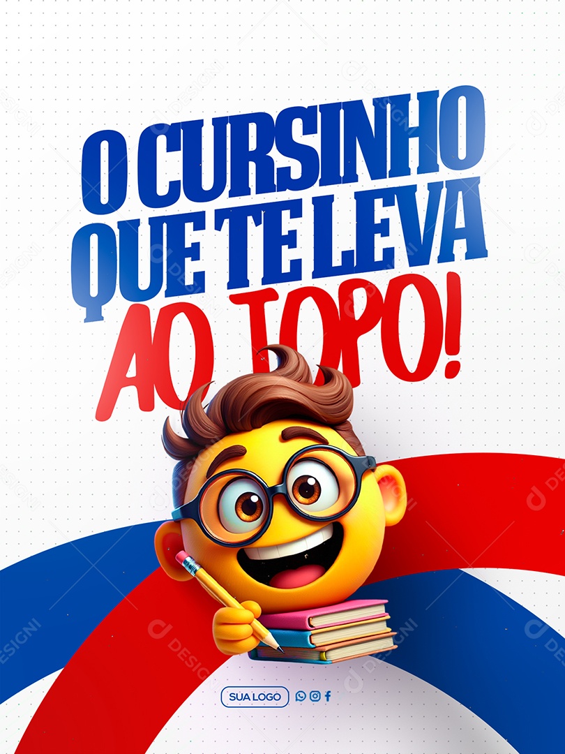 Cursinho Te Leva ao Topo Social Media PSD Editável