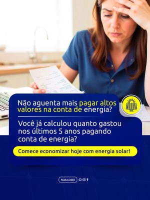 Energia Solar Social Media PSD Editável