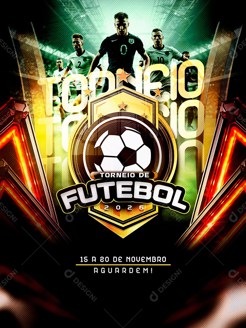 Torneio de Futebol Social Media PSD Editável