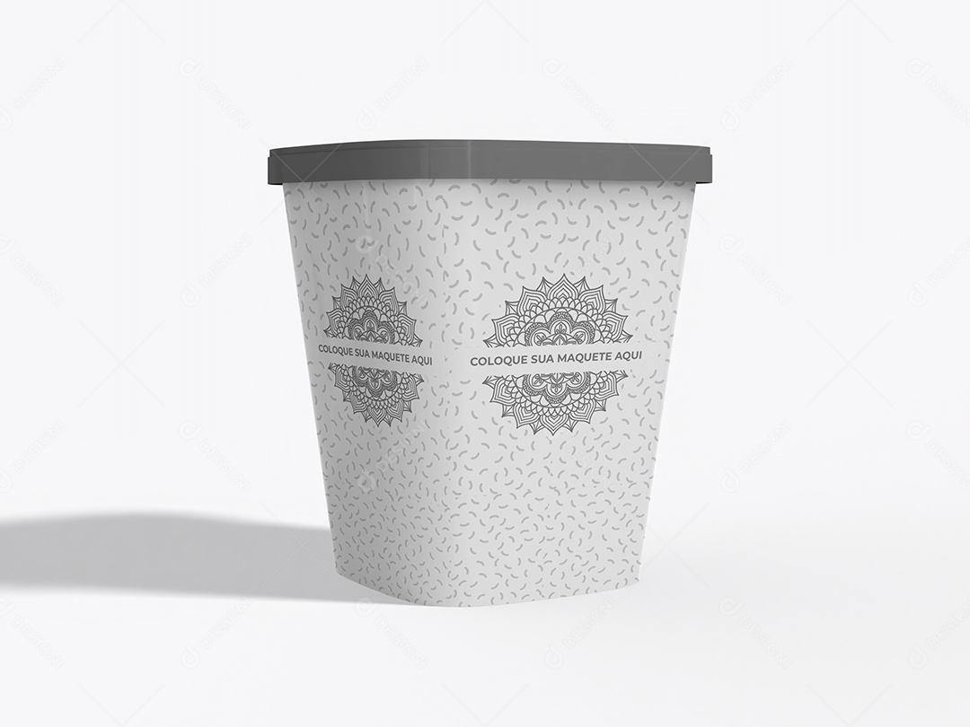 Vasilha de Plástico Mockup PSD Editável