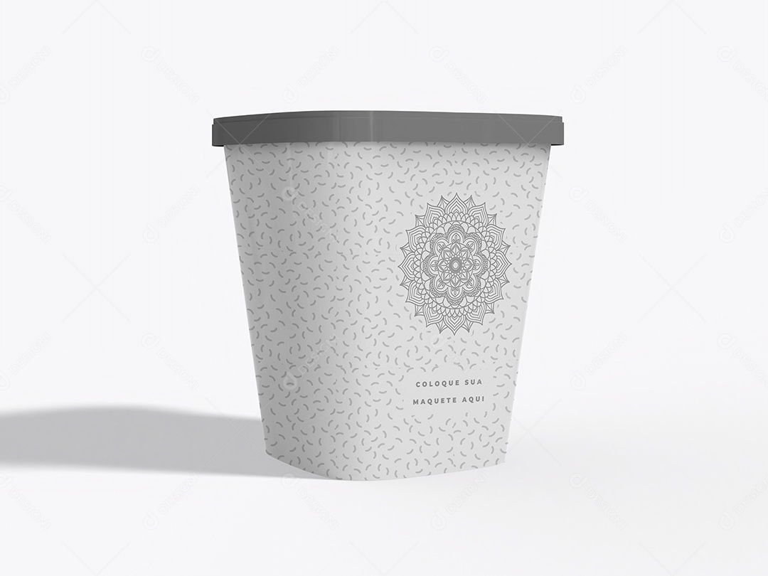 Vasilha de Plástico Mockup PSD Editável