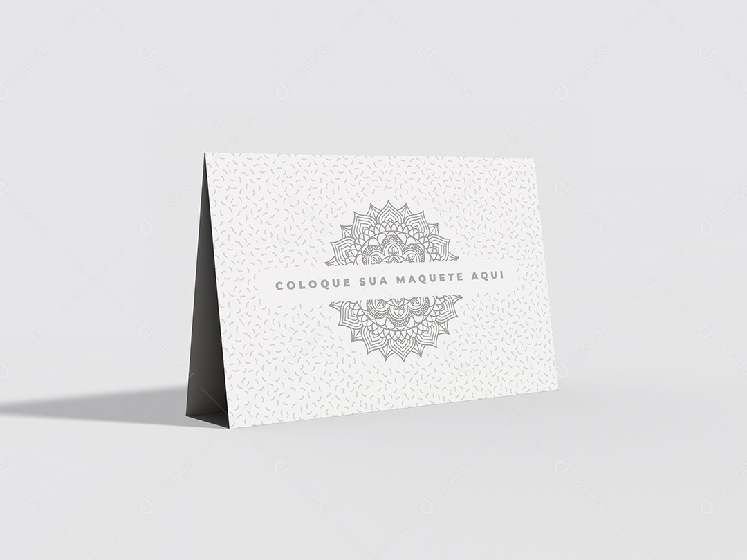 Mockup Cartão de Mesa PSD Editável