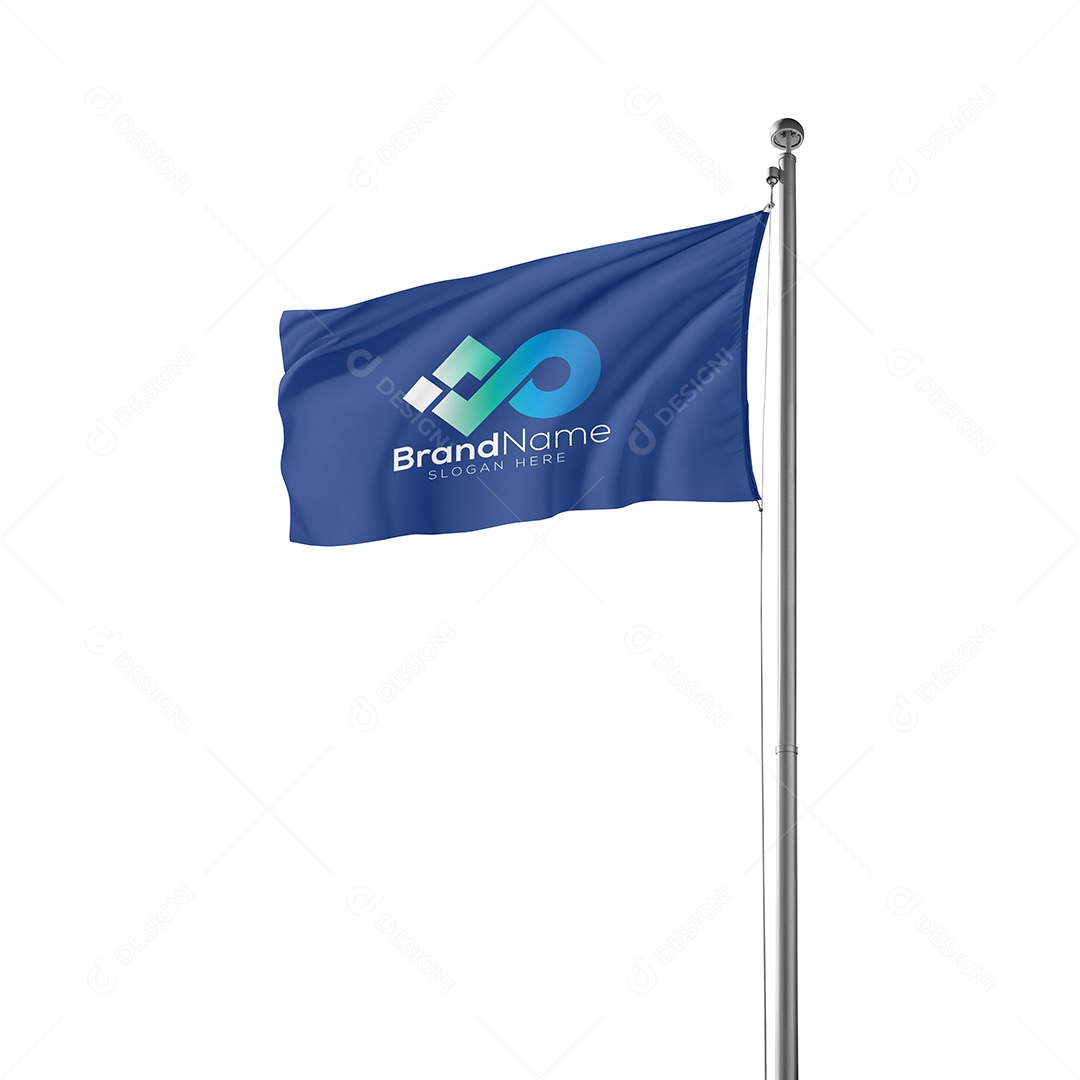 Bandeira Modelo Pena Mockup PSD Editável