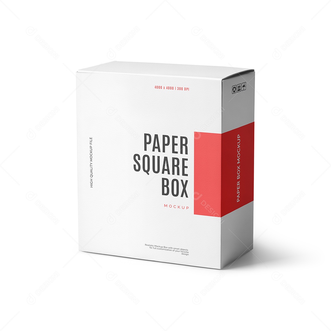Caixa de Papelão Mockup PSD Editável