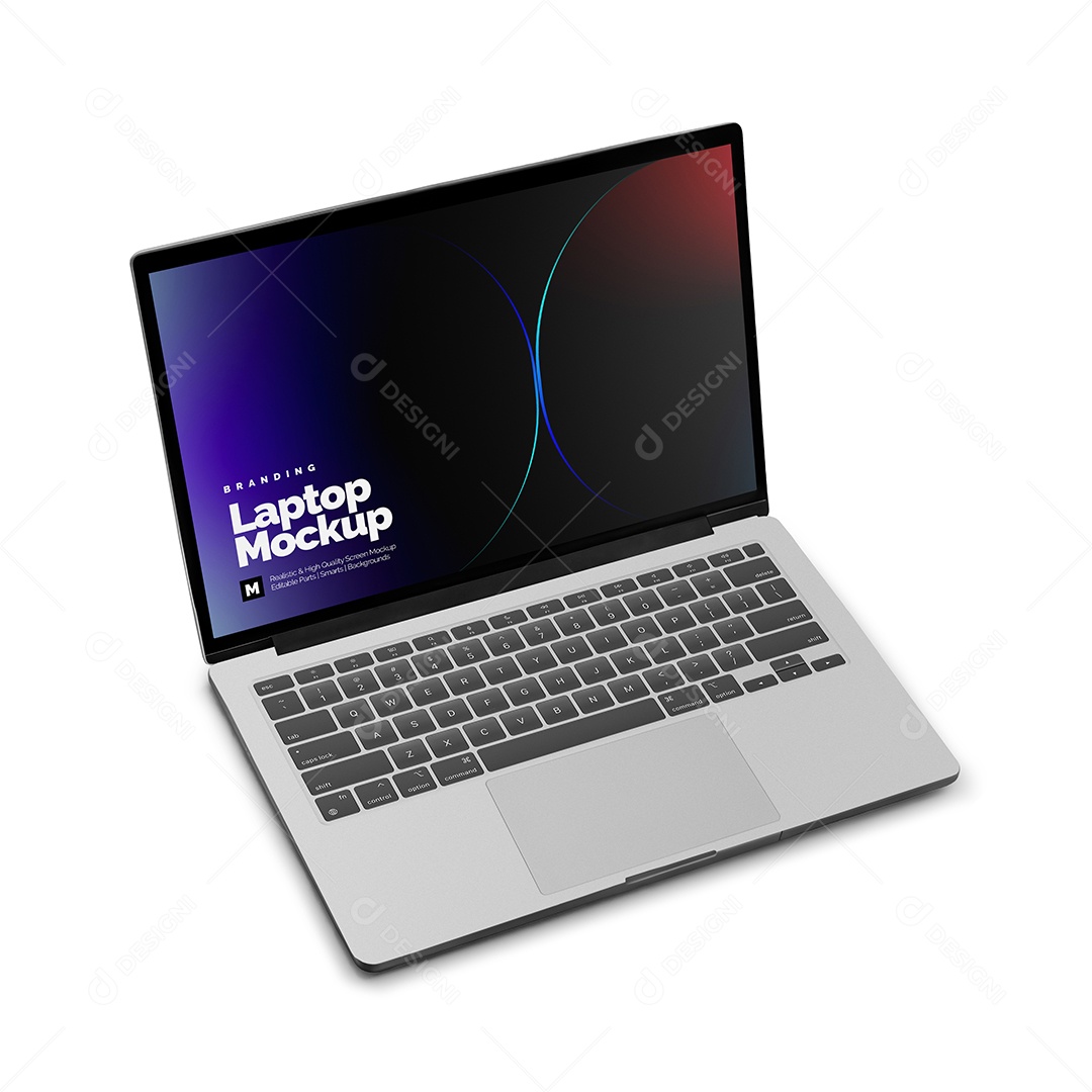 Mockup Computador Aberto PSD Editável