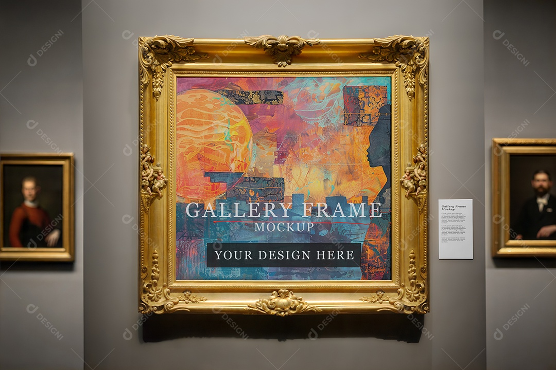 Mockup Galeria de Arte PSD Editável