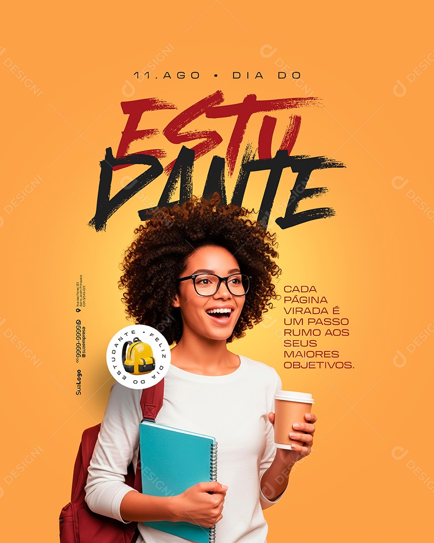 Dia Do Estudante 11 De Agosto Social Media PSD Editável