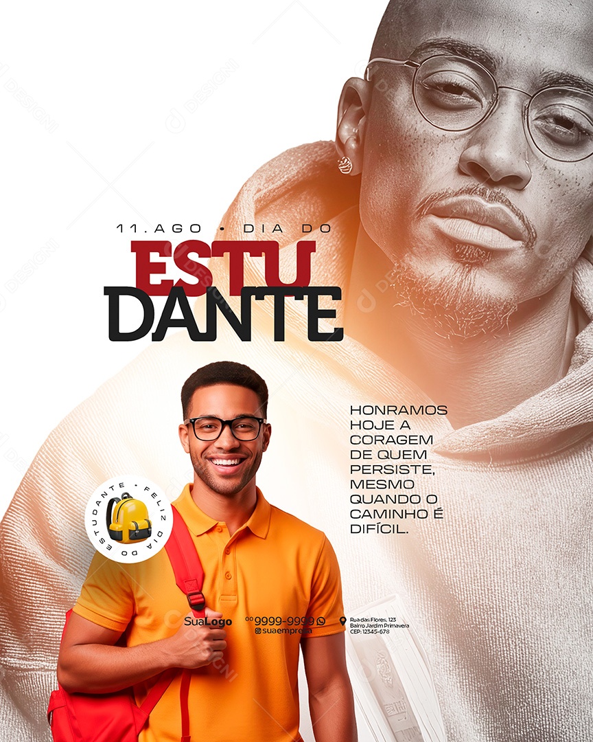 Dia Do Estudante 11 De Agosto Social Media PSD Editável
