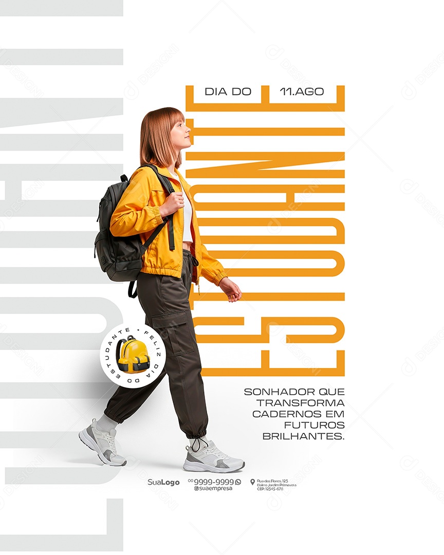 Dia Do Estudante 11 De Agosto Social Media PSD Editável