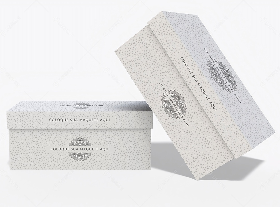 Caixa de Sapato Mockup Tênis PSD Editável
