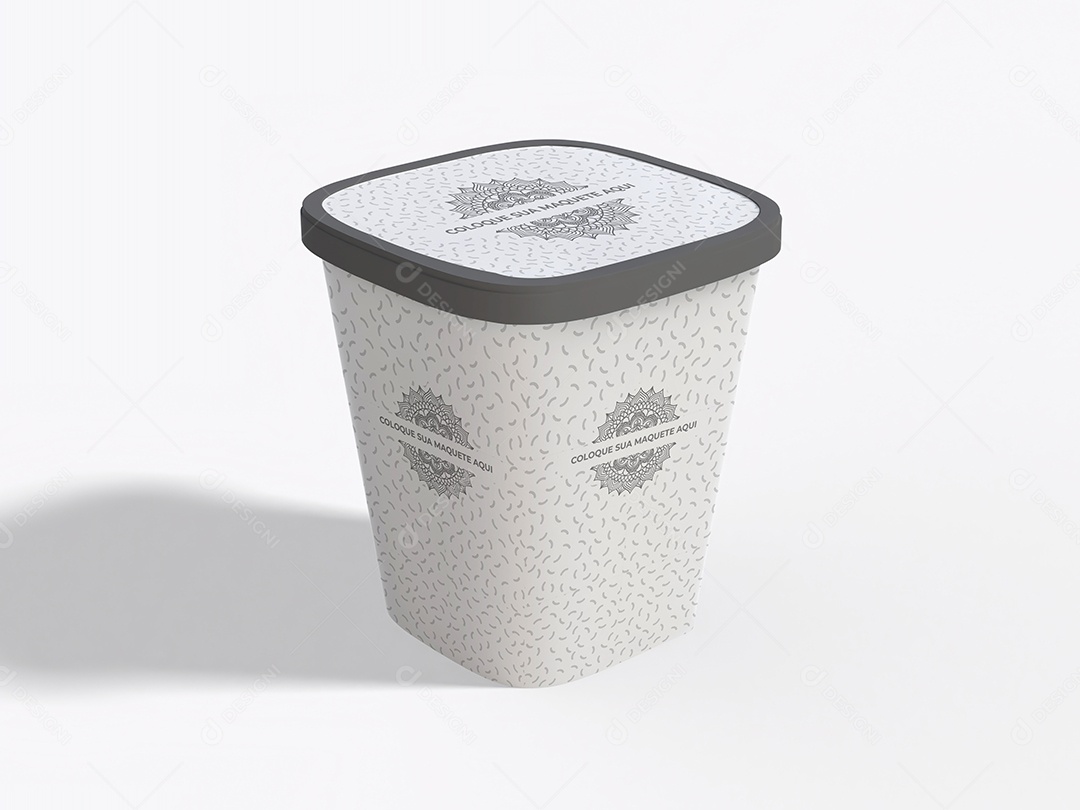 Vasilha de Plástico Mockup PSD Editável