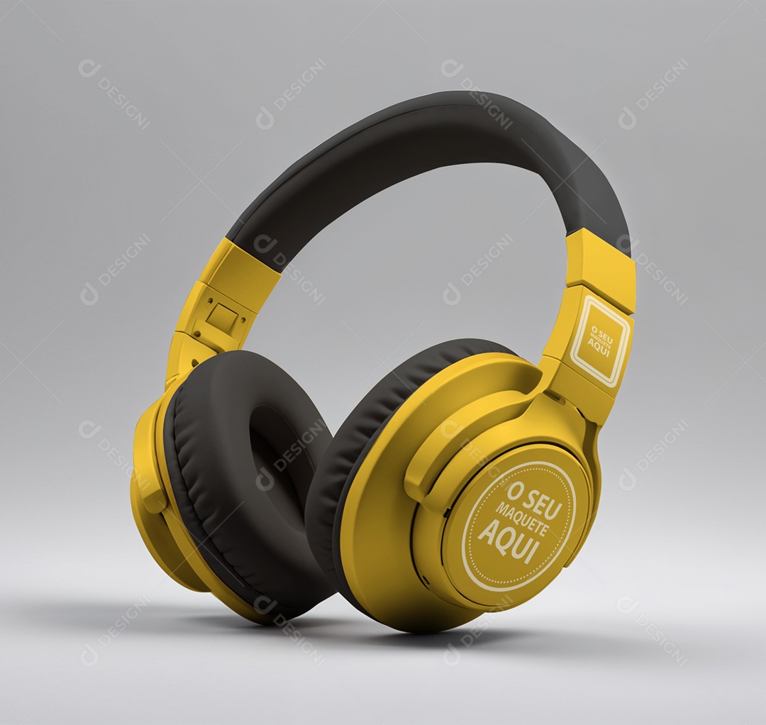 Mockup De Fone De Ouvido PSD Editável
