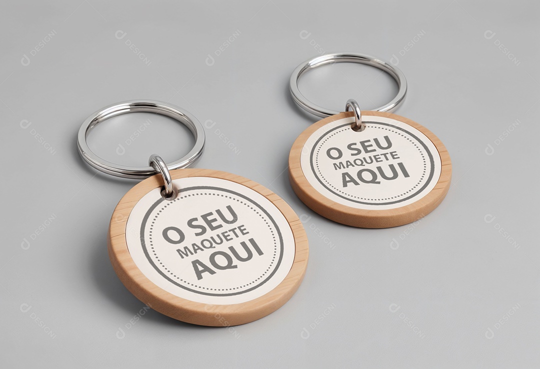 Mockup de Chaveiros PSD Editável
