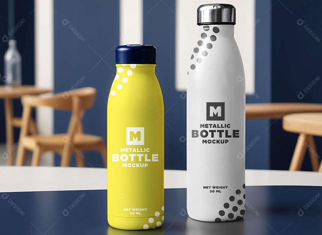 Garrafas de Agua Mockup PSD Editável