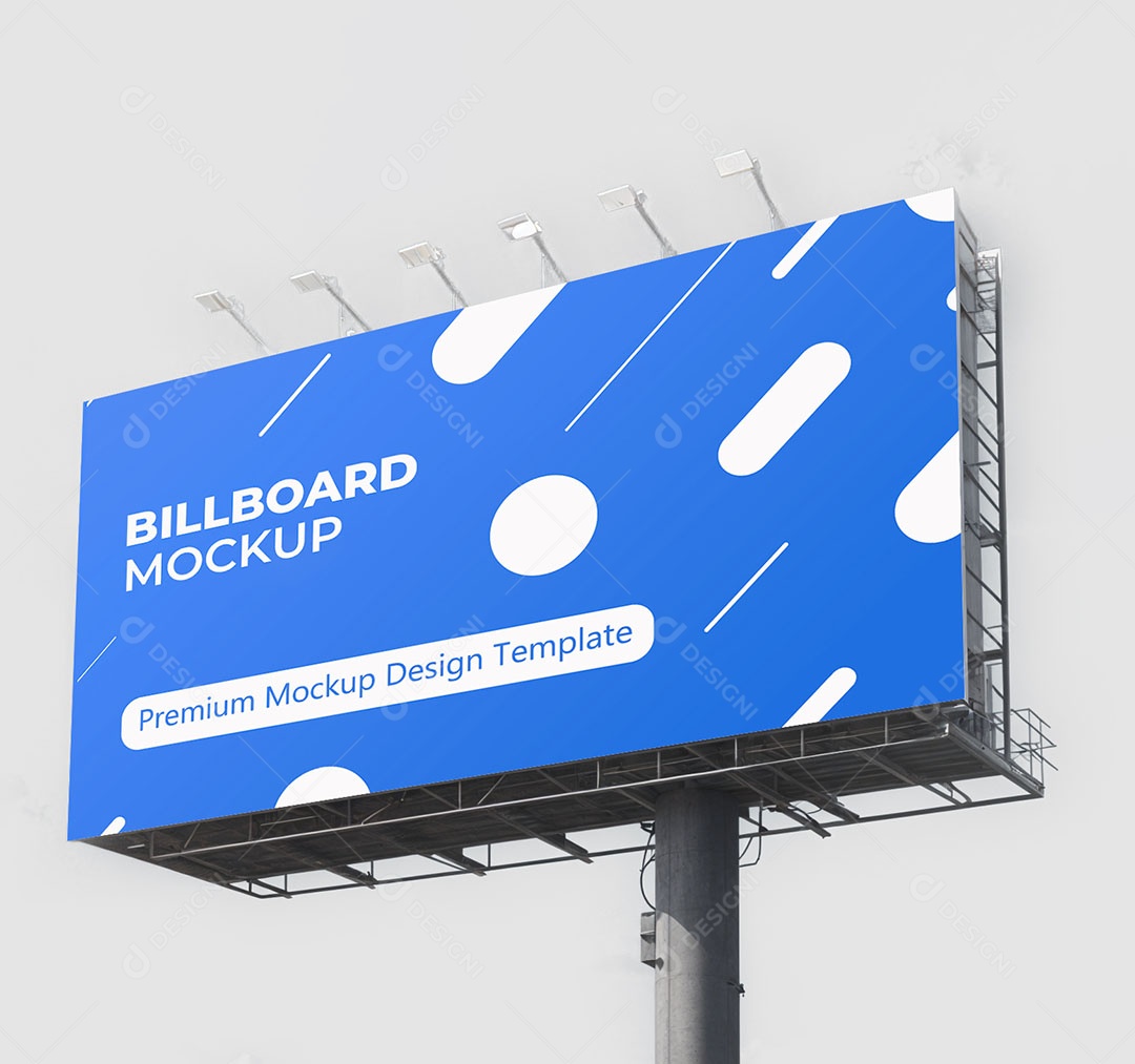 Mockup Placa de Anúncio PSD Editável